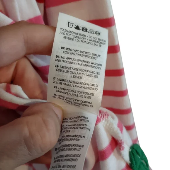 Boden Ella Long Sleeved Breton Top Ivory, Red, and Party Pink - Picture 9 of 13